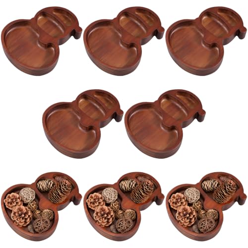 Jingmore 8 Pcs Snowman Christmas Wooden Serving Trays Rustic Holiday Decor