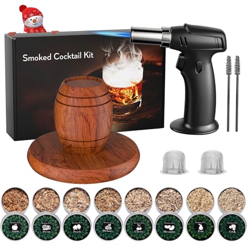 Brown Whiskey Smoker Kit with Torch - Perfect Gift for Men, Dad, Husband