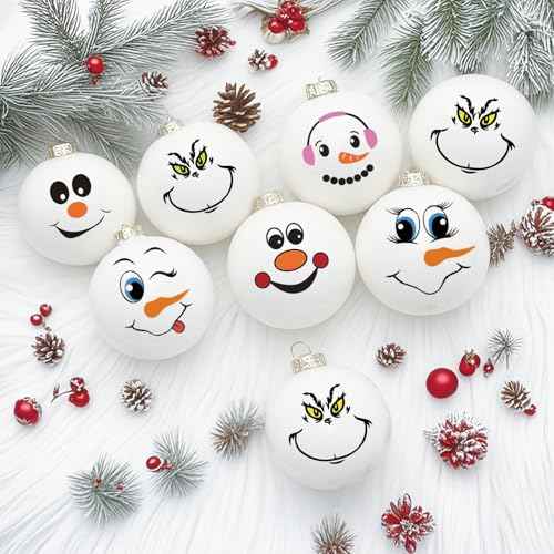 66 Pcs Christmas Face Eyes Stickers for Crafts Small Vinyl Snowman Faces Pitcher Rub on Transfers Decals for Ornaments Glass Drinking Cups Wood Decorations Balls Party Supplies (face66)