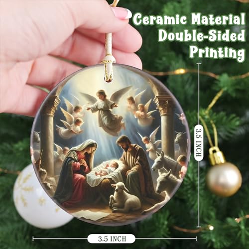 Nativity Christian Ornament - Religious Gift Idea for Christmas Tree