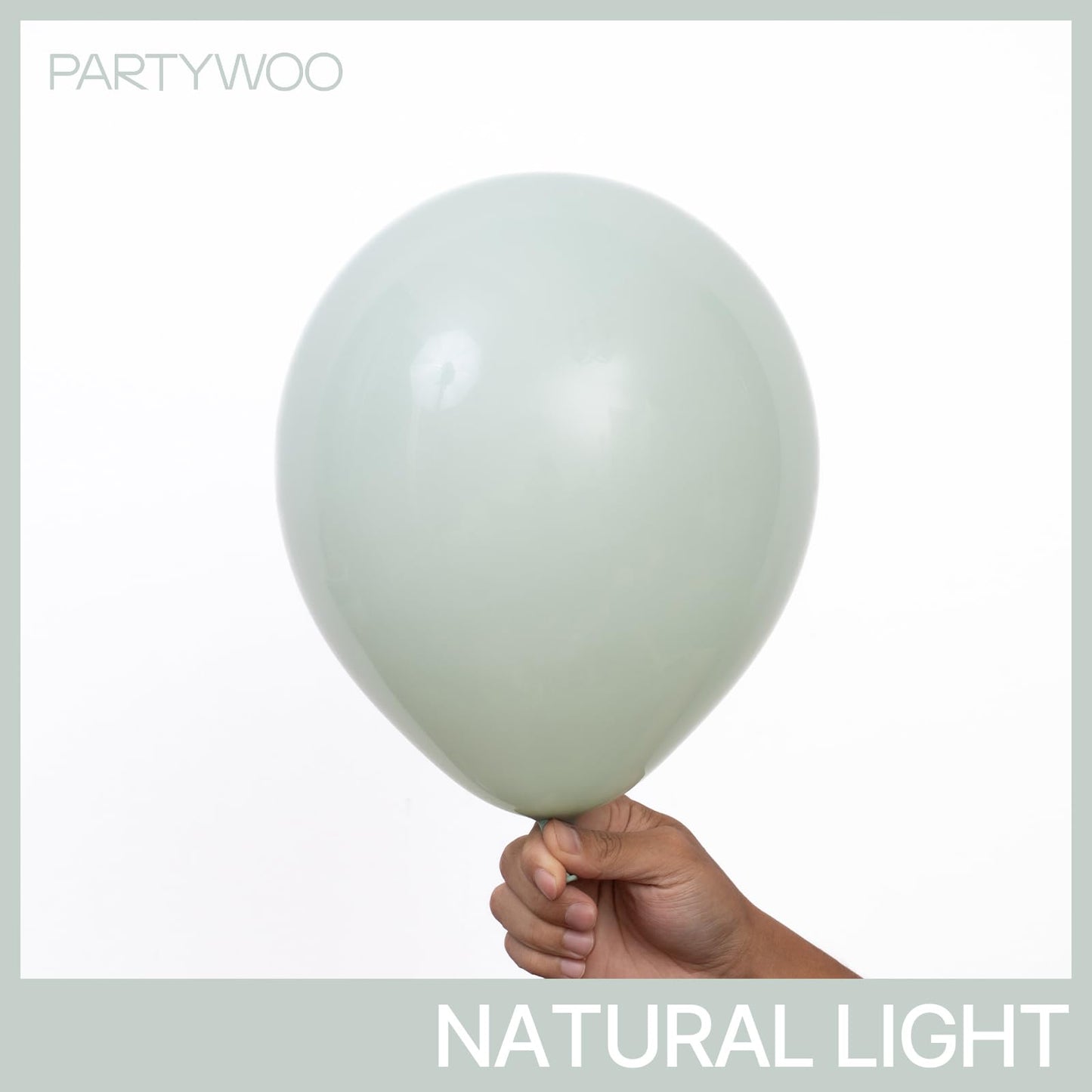 PartyWoo Dusty Green Balloons 50pcs 12 Inch Sage Olive Eucalyptus Green Boho Neutral Latex Helium Balloons for Baby Shower Wedding Jungle Dinosaur Themed Birthday Party Decorations Green-F35