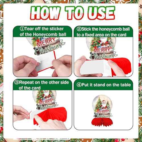 Christmas Table Decorations Christmas Honeycomb Table Centerpieces for Christmas Party Decorations, 9 Pcs