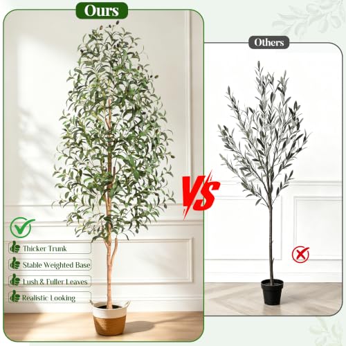 Artificial Olive Tree Indoor with Planter & Basket - 6 FT Green Variation