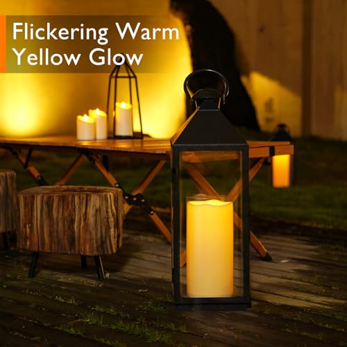 Homemory 6x12 Outdoor Waterproof Flameless Candle with Auto 6H Timer - Extra Large Weatherproof Patio Decor