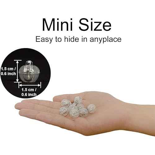 JJGoo 50pcs LED Balloon Light Mini Round Balls Lights, Waterproof Flash Tiny Led Lights for Paper Lantern Easter Eggs Birthday Party Wedding Halloween Christmas Decoration