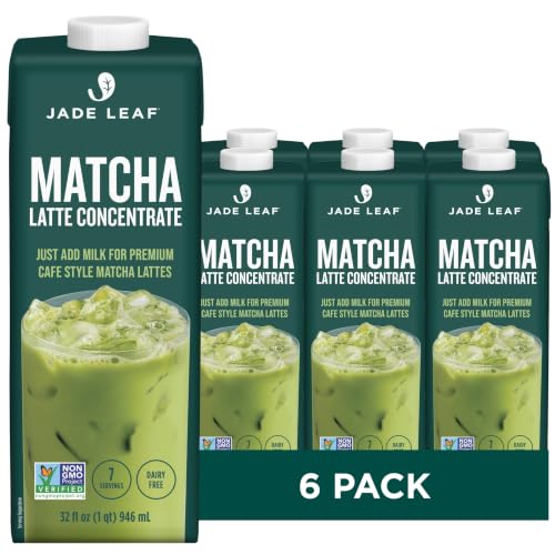 Matcha Latte Concentrate Pack of 6 - 32oz Organic Green Tea Superfood