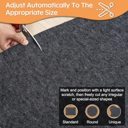 8'x10' Felt Rug Pad - 1/2 Inch Thick Non-Slip Area Rug Cushion for All Floors
