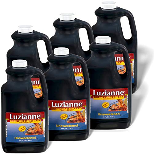 Luzianne Unsweetened Iced Tea Concentrate 64 Fl Oz Pack of 6 | Commercial-Grade
