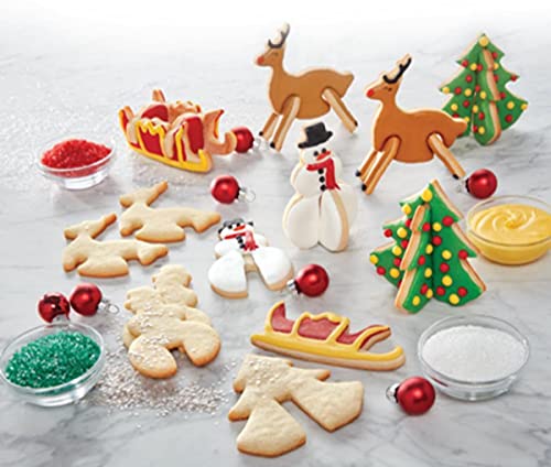 Chicago Metallic 3D Christmas Tree Cookie Cutter Set - 12-Piece Holiday Baking Kit