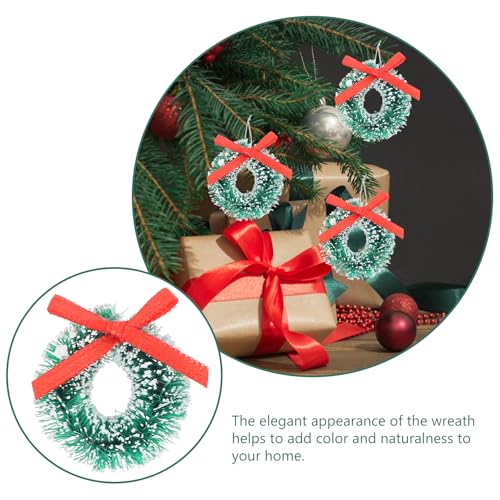 Mini Christmas Wreaths 24pcs Artificial Holiday Decor for Dollhouses & Ornaments