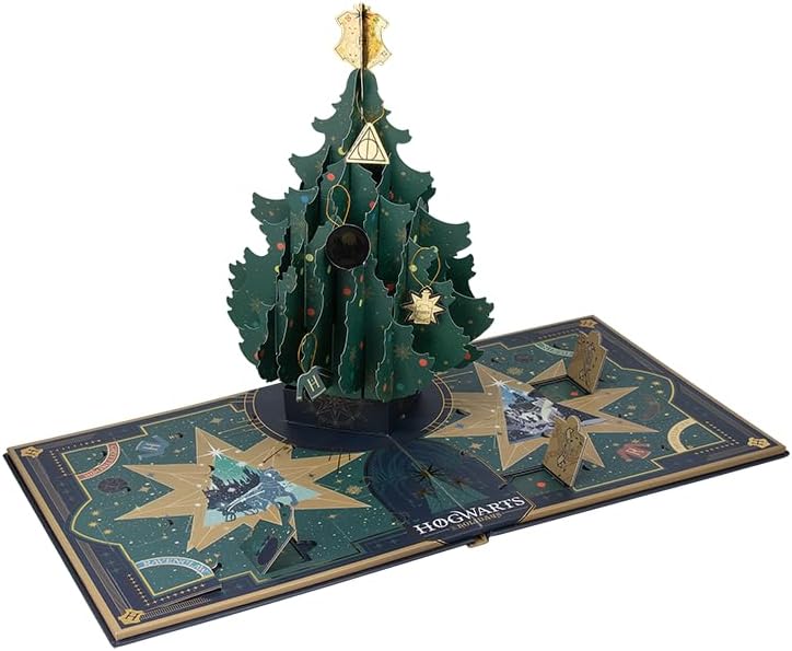Paladone Harry Potter Hogwarts Advent Calendar - 24 Day Pop-Up Christmas Tree Decor for Kids' Bedroom