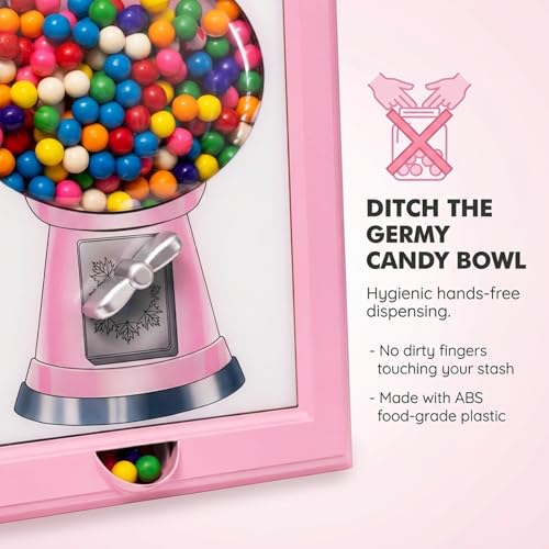 Pink Eye Candy Frame Candy Dispenser Gumball Machine Wall Mount & Tabletop