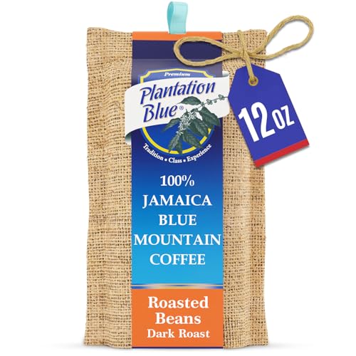 Blue Mountain Coffee Whole Beans Dark Roast 12 oz - Premium Jamaican Coffee