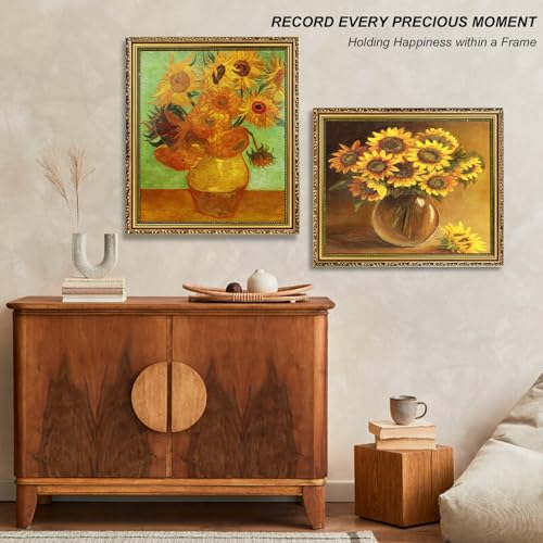 Vintage Gold 16x20 Inch Picture Frame - Ornate Victorian Wood Design (New Gold)