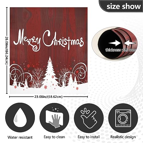 Merry Christmas Dishwasher Magnet Cover, Magnetic Stickers Panel