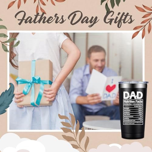Grifarny Dad Gifts Black 20oz Stainless Steel Tumbler from Daughter