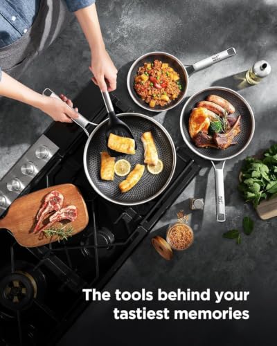12-Inch Ceramic Nonstick Frying Pan with Lid - Durable & Induction Compatible