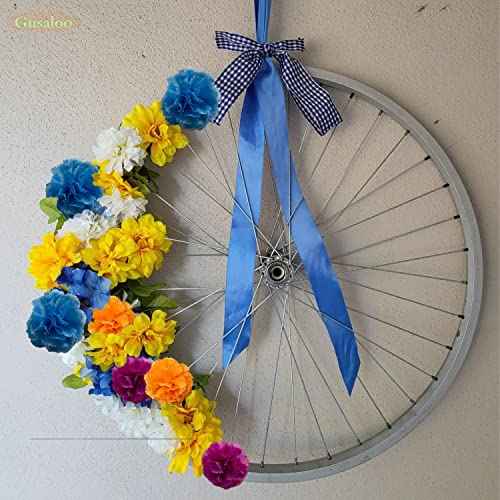 Marigold Flower Heads Bulk 50Pcs, Faux Mexican Marigold Artificial Flowers for Diwali Home Decor DIY Wreath Garland Craft Wedding Mexican Party Day of The Dead Decoration Halloween Decor(Purple)