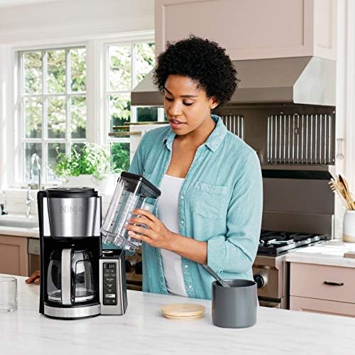 Refurbished Ninja 12-Cup Programmable Coffee Maker Black/Silver 60oz - Hotter Brew Technology