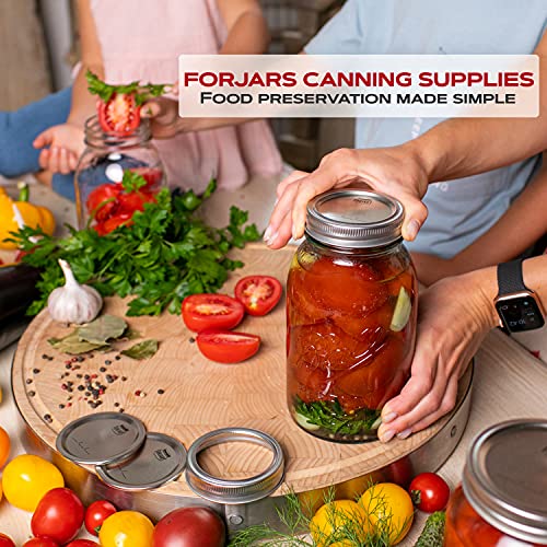 Canning Lids Regular Mouth 100-Pack - Airtight Steel Food Preservation Seals