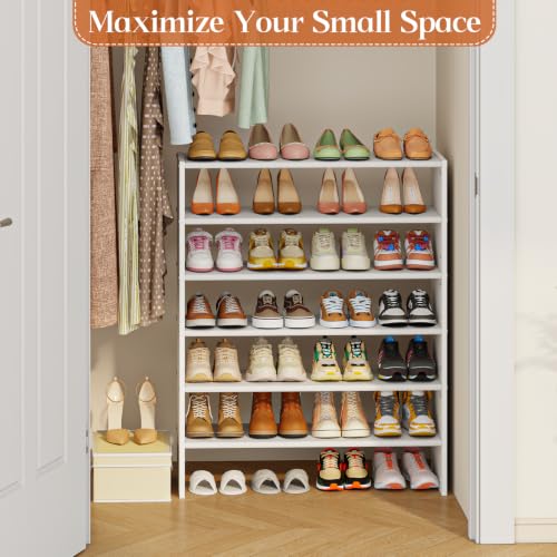 Stackable Shoe Rack Organizer 3-Tier Space Saver for Closet Entryway