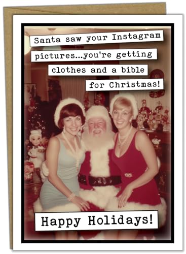 Katie Doodle Funny Inappropriate Christmas Card for Sister – 5x7 (USA Made)