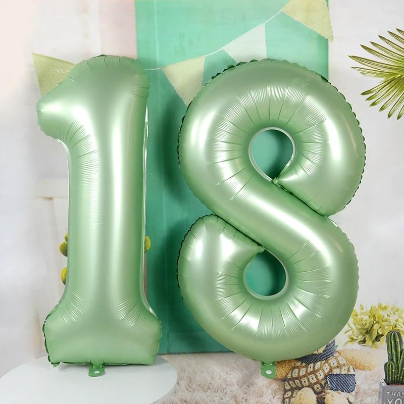 Olive Green 40-Inch Balloon Number 7 - Perfect Birthday Decorations for Engagements & Graduations