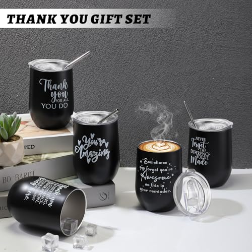 Inbagi 10 Pcs Insulated Stainless Steel Travel Tumblers - Inspirational Gifts for Employees, 12 oz