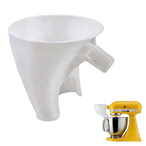 **KitchenAid Flour Funnel - Easy-Pour Mixer Attachment for 4.5-5 Qt Tilt-Head Mixers | Prevents Spills**