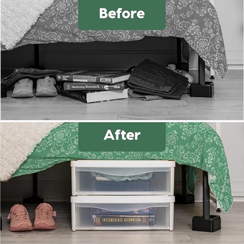 Under Bed Storage Bin with Sliding Drawer - 22 Qt. 2-Pack, White