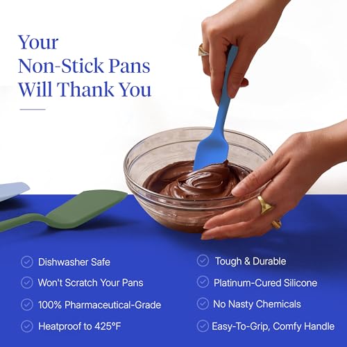 Silicone Kitchen Utensils Set - 5-Piece Mediterranean Cooking Tools - Heat-Resistant & Dishwasher Safe