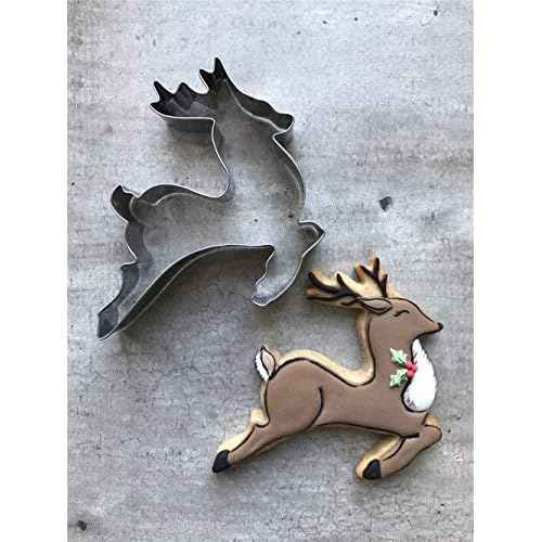 LILIAO Christmas Reindeer Cookie Cutter - 3.9 x 4.3 inches - Stainless Steel