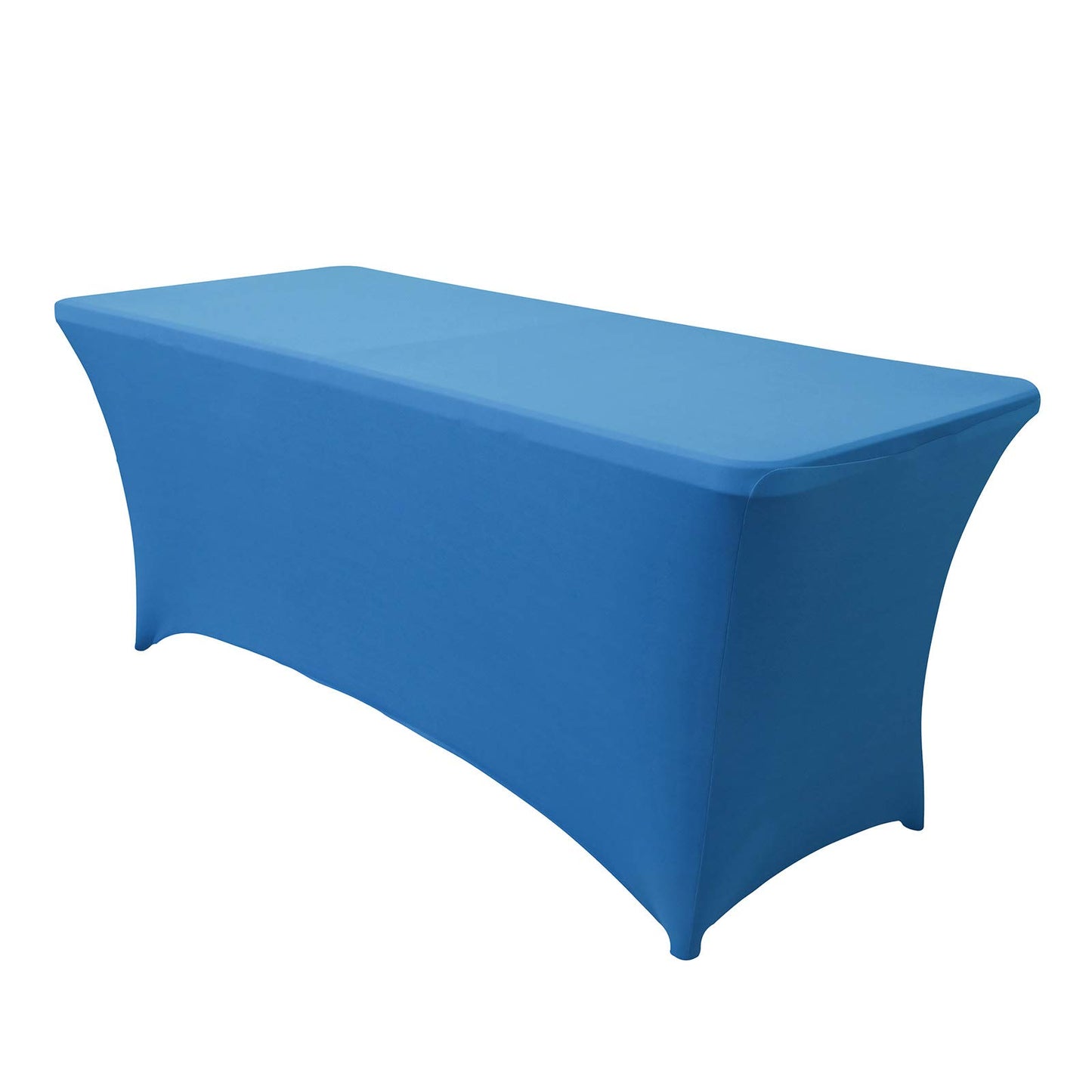 Obstal 6ft Stretch Spandex Table Cover for Standard Folding Tables - Universal Rectangular Fitted Tablecloth Protector for Party （Aqua, 72 Length x 30 Width x 30 Height Inches）