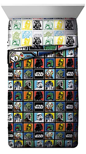 Star Wars Twin Comforter Set - 4 Piece Soft Bedding for Boys