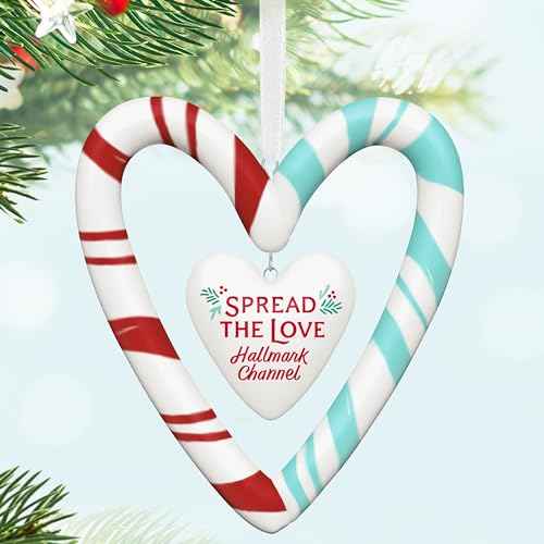 Hallmark Keepsake Christmas Ornament 2024, Hallmark Channel Spread the Love, Porcelain, Family Gifts