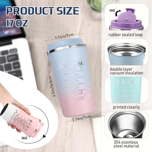 Skybooly 6-Piece Gradient 17oz Stainless Steel Tumblers with Flip-Top Lids – Team Gifts