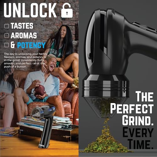 Electric Seed Grinder - USB-C Rechargeable Spice Mill, Black & Black