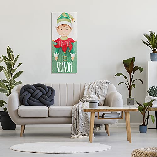 Stupell Industries Christmas Elf Bell Wall Art - Unframed Canvas 40"L x 17"W