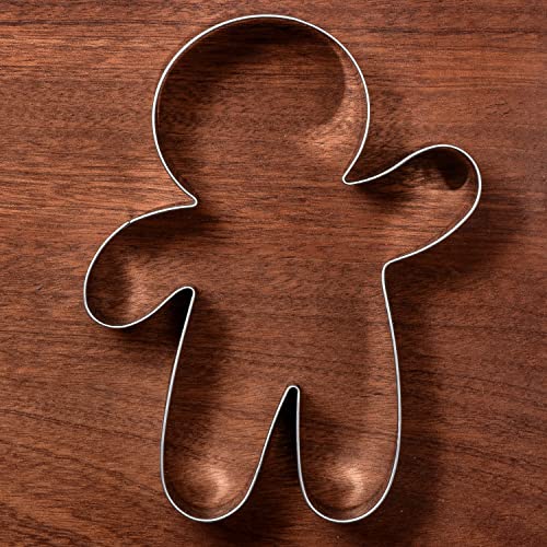 Large Gingerbread Man Cookie Cutter – Food Safe Stainless Steel, 5.6 inches