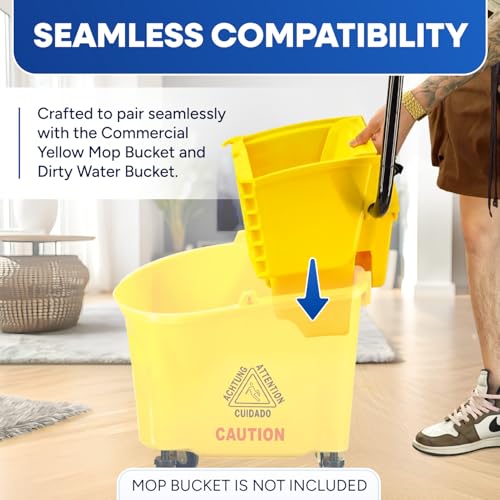 Plastic Prince Mop Wringer Replacement - Yellow Side Press for 26 & 35 Quart Buckets - Variation 1