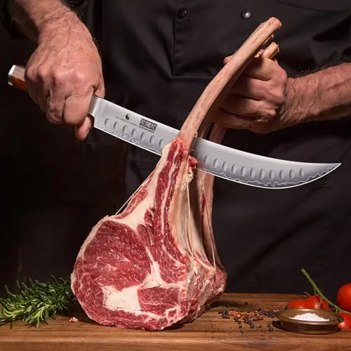 11.9-Inch Brisket Slicing Knife for Meat & BBQ - High Carbon Steel, Ergonomic Handle