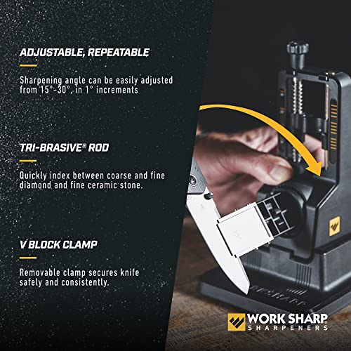 Work Sharp Precision Adjust Knife Sharpener Kit PA - Fixed Angle, Adjustable, Guided System