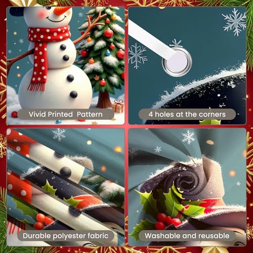Peconal SnowmanD Christmas Door Cover Decorations - Festive Xmas Banner for Indoor Outdoor Holiday Decor
