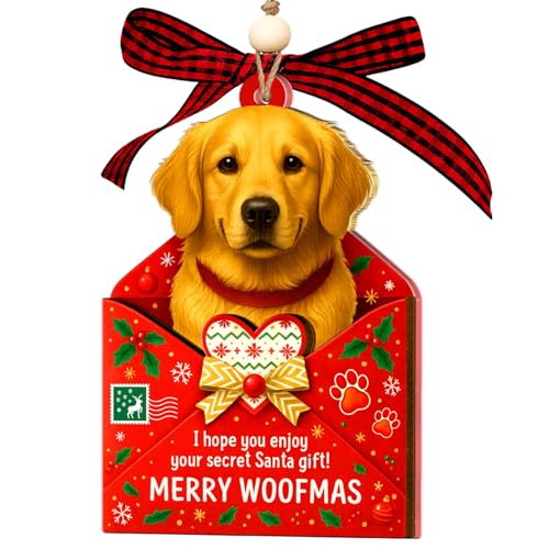 Golden Retriever Letter Christmas Ornament - Dog Lover Holiday Decor