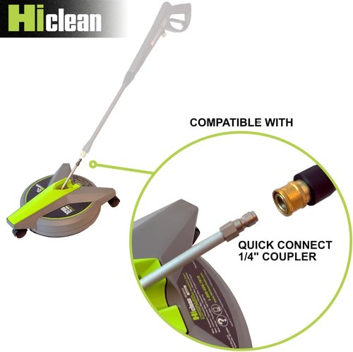 Hiclean 12" Electric Pressure Washer Surface Cleaner - 3200 PSI Max | Ideal for Concrete, Patios & Driveways