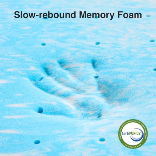 Novilla Full Mattress Topper - 2 Inch Cooling Gel Memory Foam, Pressure Relief