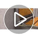 Black Folding Wall-Mounted Shower Seat with Teak Wood, 17.5x13 Inches