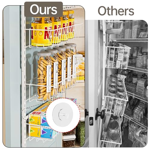 White 6-Tier Over-the-Door Pantry Organizer - Adjustable Metal Spice Rack