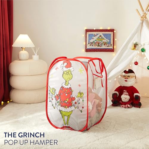 Dr. Seuss The Grinch Collapsible Laundry Hamper - Toy & Holiday Storage Basket