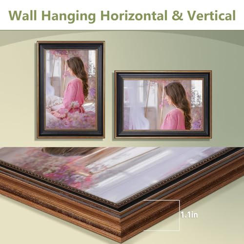 12x18 Ornate Gold & Black Picture Frame with Real Glass - Space Art Deco
